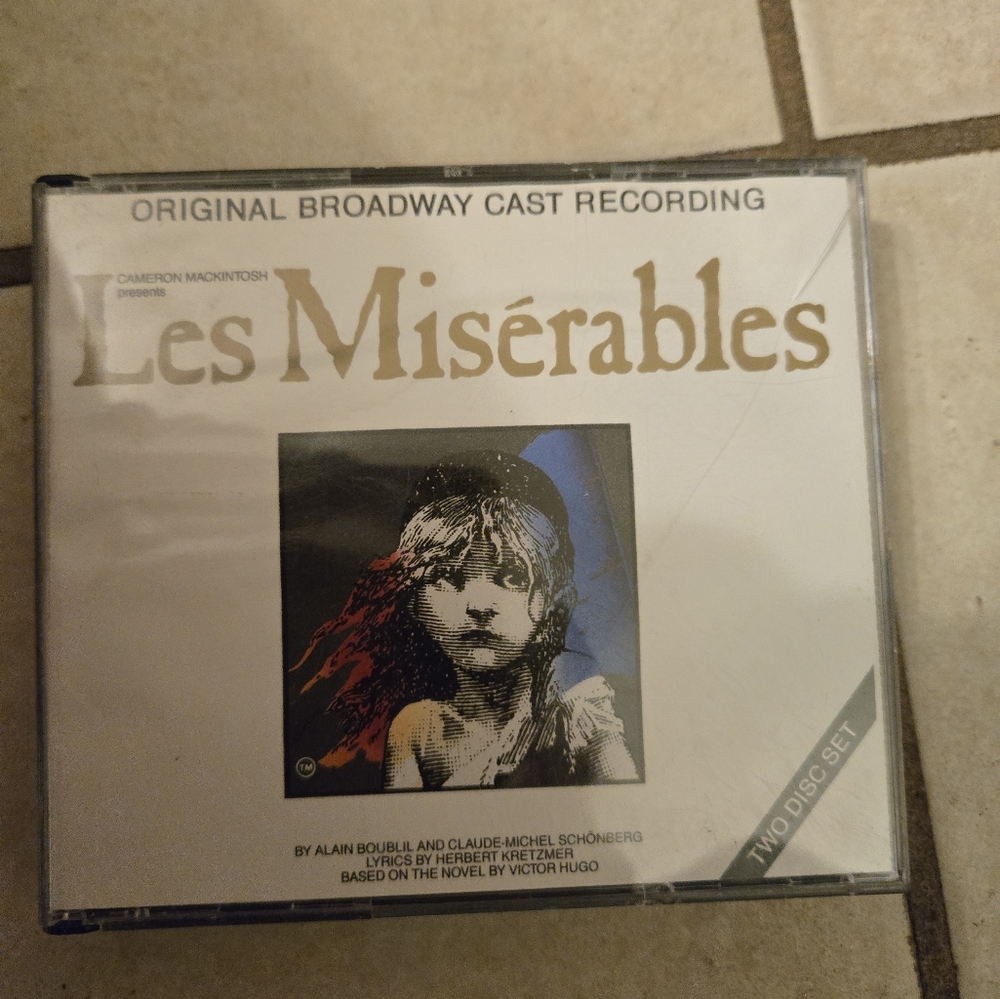 Les Miserables 2 cd set, Original Broadway Cast Recording
